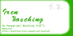 iren wosching business card